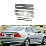 Suitable for BMW E46 Center Column Modification Dedicated Old E46 Window Trim Stainless Steel Silver