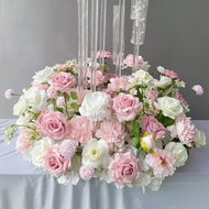 ✿ADVOCATE✿ Wedding Table Centerpiece Candlestick Deco Garland Crown Flower Wreath White Rose Green L