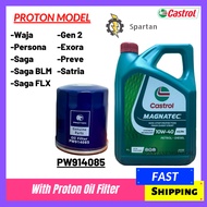 Original Castrol Magnatec 10W40 Semi Synthetic Engine Oil ( 4L ) with oil filter #CASTROL 10W40