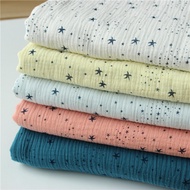 Pure cotton double-layer gauze Double-layer crepe fabric Wrinkled texture fabric Cotton crepe print 
