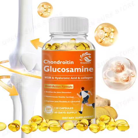 GREENSURE Glucosamine Chondroitin Joint Support - Plus MSM, Collagen, Turmeric, Shellfish - Supports