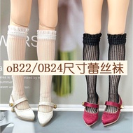 Ob24 ob22 blythe Small Cloth azone momoko Doll Socks Mid-Length Lace Socks