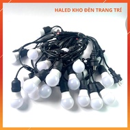 Waterproof outdoor decorative light bulb string 5m10b-10m15b-10m20b molded wire=>milk tea cafe decor