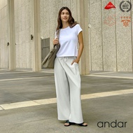 [ANDAR] Airst wide pants Women Clothes women pants korea style Wide pants Cooling pants K-drama styl