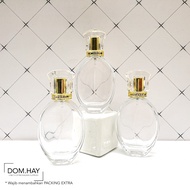 50ml Oval Gold Perfume Bottle FL Refillable Glass Perfume Bottle