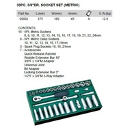 Sata 09902 3/8" DR. SOCKET SET (METRIC), 33PC   ID119251