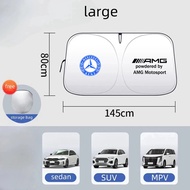 S/L 2 Sizes Thicker Foldable Car Front Windscreen Sunshade Vehicle Summer Thermal Insulation Curtain