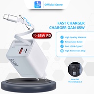Nano Care Charger GaN 65W Fast Charger Retractable Cable Type C Super Fast Type C Charger