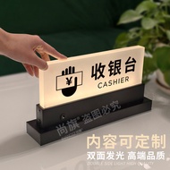 Restaurant Order Pay Here Pick Up Self Service Cashier Welcome LED Signs Fast Food Cafe Shop 收银台 充电发