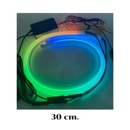 แถบไฟเลี้ยวกลางวัน RGB LED DRL APP อุปกรณ์เสริม สำหรับรถยนต์ 2 ชิ้น 30 cm 60 cm
