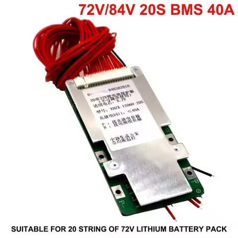 72v 84v 20 string BMS 40A discharge Balance IC Protection Board PCB DIY 3.7v 18650 21700 26650 20s L