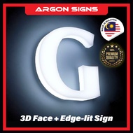 Custom Front-lit + Edge-lit 3D signs | Illuminated sign letter | Indoor/outdoor lighted signs | LED 
