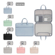 GP3 baona/ RT Soft Leather Cover Laptop Bag Full Open Waterproof Travel Briefcase for Charger Gadget