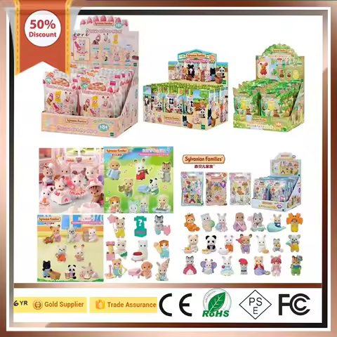 Sylvanian Families Baby Shopping Cake Party Forest Custom Blind Box Baby Mini Toys Kawaii Ternurines
