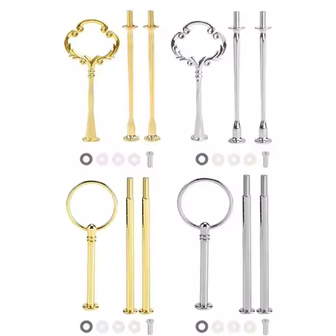 Cake Plate Handle 2 Tier Cake Plate Stand 3 Tier Zinc Alloy Cake Cupcake Holder Tiered Tray Wedding 