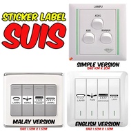 Sticker Label Barang Rumah Plug Stiker Home Decor Suis Dapur Transparent Decoration Stickers Bathroom Kitchen 154pcs