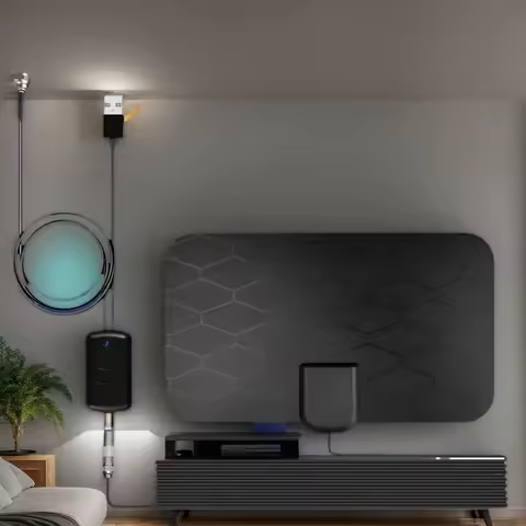 8K Indoor Digital HDTV Antenna with Amplifier – Boosts DVB-T2/ISDB-T Signals for Clear 3000-Mile TV 