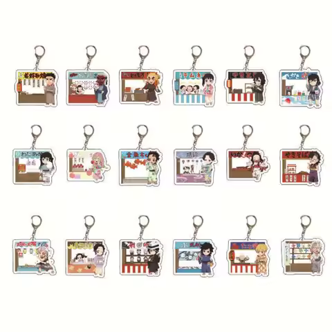 Demon Slayer Anime Peripheral Acrylic KeyChain Kamado Tanjirou Nezuko Hashibira Inosuke Agatsuma Zen