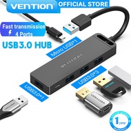 Vention USB Hub 4 Port USB 3.0 Splitter Ultra Slim Data 5Gbps Super Speed Adapter compatible for Mac