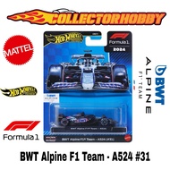 HOT WHEELS PREMIUM BWT ALPINE F1 TEAM - A524 #31