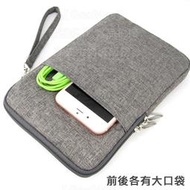 GMO 2免運ASUS ZenPad 8.0 Z380KNL拉鍊款亞麻布 手拿袋手機套 手機殼手拿 頸掛灰色