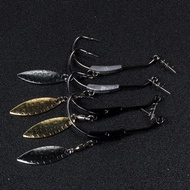 ♠△4pcs 2g 3g 4g 5g 7g 9g Crank Hook Metal Spoon Sequins Add Weight lures With Twist Lock Lead Barbed