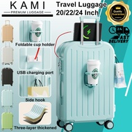 KAMI 20/22/24 Inch Upgraded Version Waterproof Luggage Travel Bag Suitcase Hand Carry Luggage
