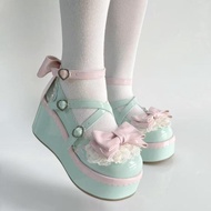 Lolita Shoes Sweet and Cute Bow Lolita Leather Shoes