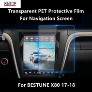 For BESTUNE X80 17-18 Navigation Screen Transparent PET Protective Film Anti-Scratch Repair Film Acc