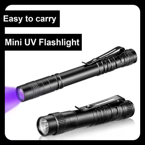 Uv Flashlight 365nm Ultraviolet Torch With Pen Clip Detector 365nm Portable Led UV Flashlight Led St