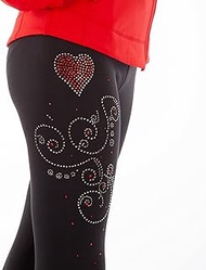 Ice Skating Trousers with Rhinestones, Heart, 8 Jahre