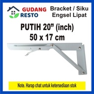 20" Inch Bracket Lipat / Siku / Engsel Folding Rak / Meja / Dinding