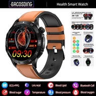 Blood Sugar Smart Watch Blood Lipid Uric Acid Health Monitor Sport Watch Smart ECG+PPG HD Bluetooth 