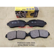 JTH PERFORMANCE Front Brake Pad Perodua Axia 2023~ D74A Ceramic Disc Break Depan Brek Axia Baru New