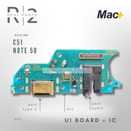 Mac+ Mic Charging Board + IC REALME C51 / Note 50 UI Board PCB Charger