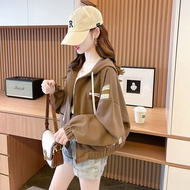 连帽卫衣hooded sweatshirt2023春季新款短款小个子卫衣外套女连帽拉链开衫春秋款百搭上衣潮新款2025.10.16