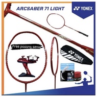 Yonex New Arcsaber 71 Light Badminton Racket + string + bag + complete Grip