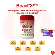 Beaut 3 Plus Multigrains Drink with Pomegranate, Avocado & Beetroot/Minuman Multigrains dengan Delim