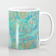 Sapphire & Jade Stained Glass Mandalas Coffee Mug Sapphire & Jade Stained Glass Mandalas Coffee Mug