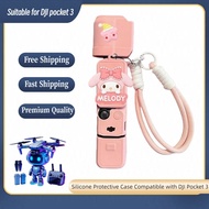 Suitable for dj pocket3 Protective Case Female Cute Pink Silicone Case dj p3 Camera Bracelet Protect