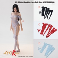 HIPLAY ACG Entity 1/6 Female Off-Shoulder Lace Slit Dress Cheongsam Outfit Set