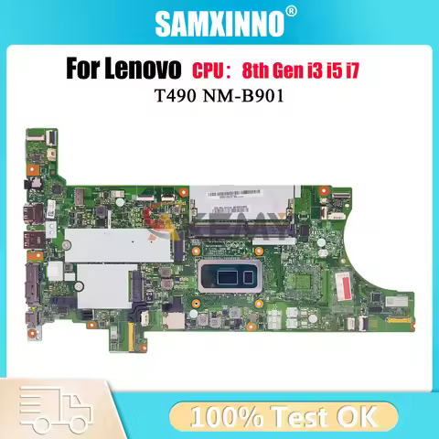 For Lenovo T490 T590 Laptop Motherboard NM-B901 with i5 i7 8th Gen 8GB 16GB RAM 100% Fully Tested