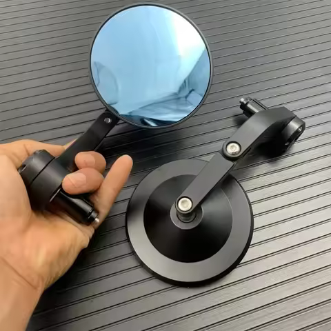 Universal Motorcycle Bar End Mirrors Cafe Racer Motorcycle Rear View Mirror for Yamaha SXR700 SXR900