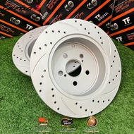 TF SLOTTED &amp; DRILLED DISC ROTOR (REAR) TOYOTA WISH ZNE10G ZGE20 (42431-21010)