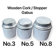 Wooden Cork Stopper Gabus Thermos Merah/Termos Merah / Vacuum Flask Cork / Glass Vacuum Flask Stoppe