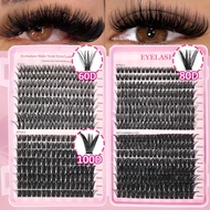 Eyelash Extension Kit-Fluffy DIY Cluster Lashes D Curl 30D/40D/50D/60D/80D/100D Mixed 9-16mm Individ