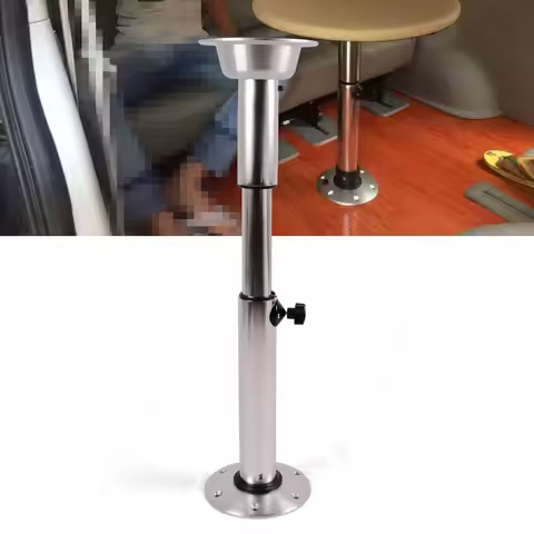 Aluminum Adjustable Table Pedestal Stand 565mm-720mm/22"-28" Marine Boat Caravan Motorhome