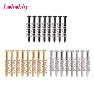 Lohobby 8 Set Electric Guitar/Bass Screws Straight Springs Replacement Accs Black