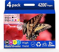 910XL Ink Cartridges Combo Pack Replacement for HP 910 XL Ink Cartridges Black and Color HP910 HP910