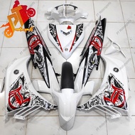Yamaha LC 135 New V2 V3 V4 V5 V6 V7 Cover Set Bodyset Black White Batik Hitam Putih Custom 284